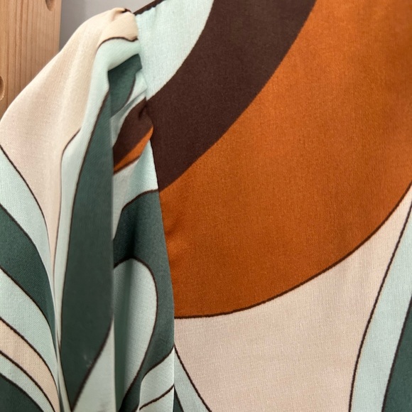 HAVER LONDON Multicolor Print Blouse Long Sleeve Botton Front Size S/P NWT - Picture 3 of 10